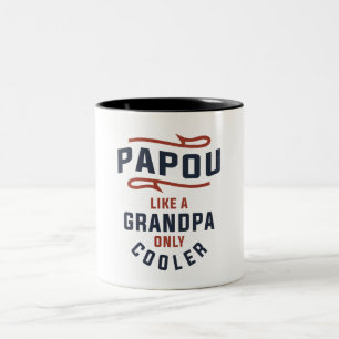Taza Bicolor Papou como un abuelo sólo diseño frío