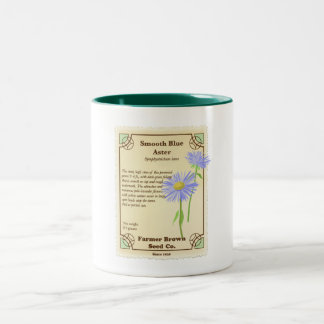 Taza Bicolor Paquete de Semillas de Aster Azul