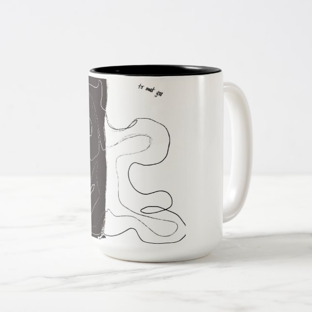 Taza Bicolor Para conocerte mug (Anverso derecho)