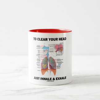 Taza Bicolor Para despejar su cabeza apenas inhale y exhale