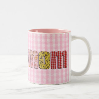 Taza Bicolor Para mamá (texto tejido de mosaico de mosaicos de