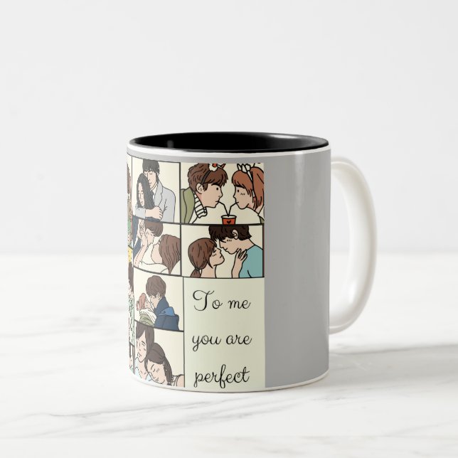 Taza Bicolor Para Mí Eres Perfecto (Anverso derecho)