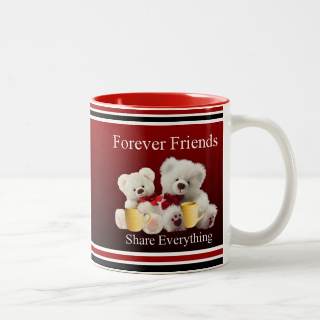 Taza Bicolor Para siempre amigos Mugg (Derecha)