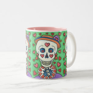 Taza Bicolor PARA SIEMPRE SU ESKELETON LADY SKULL MUG Repetir