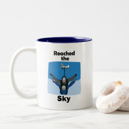 Taza Bicolor Paracaidismo Alcanzó El Cielo Cumpleaños de Paraca