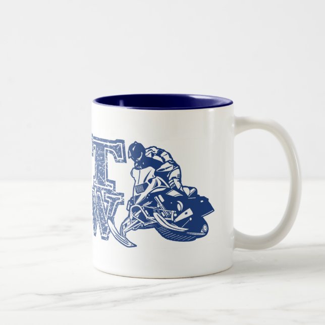 Taza Bicolor Parachoque de nieve en azul (Derecha)