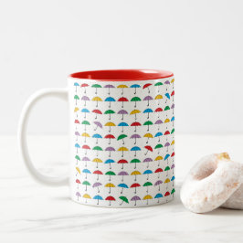 Taza Bicolor Paraguas en lluvia