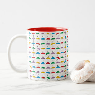 Taza Bicolor Paraguas en lluvia