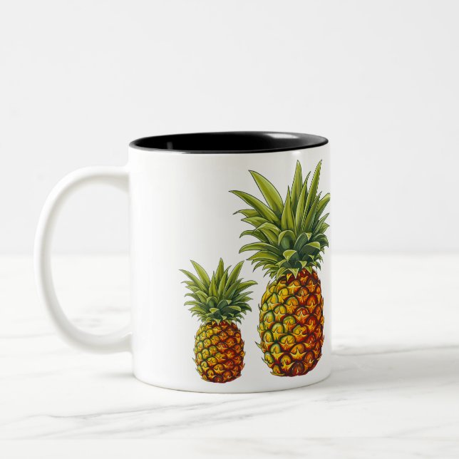 Taza Bicolor Paraíso de piña tropical (Izquierda)