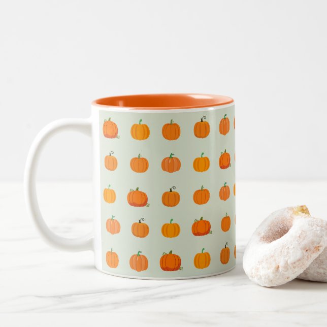 Taza Bicolor Parche de Calabaza (Con donut)