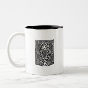 Taza Bicolor Parche Mandala Tigre 
