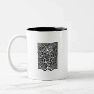 Taza Bicolor Parche Mandala Tigre