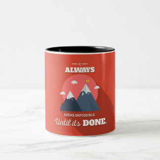 Taza Bicolor Parece siempre imposible hasta que haya hecho