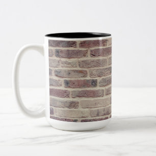 Taza Bicolor Pared de ladrillo marrón