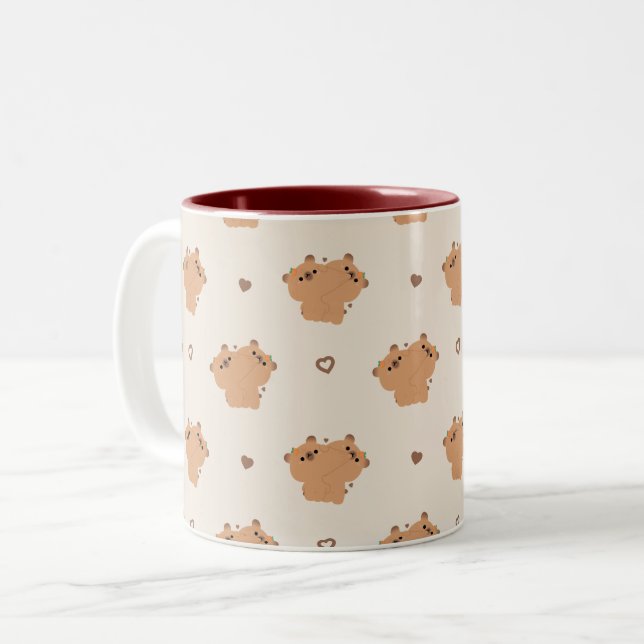 Taza Bicolor Pareja Capybara Mug (Anverso izquierdo)