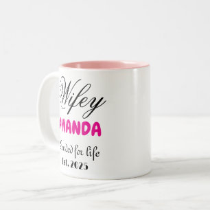 Taza Bicolor Pareja casada personalizada esposa
