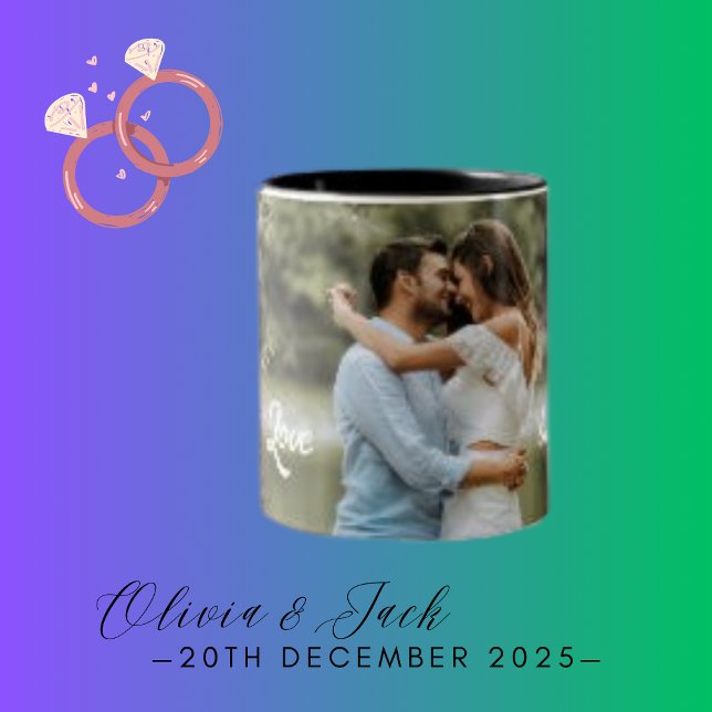 Taza Bicolor Pareja de amor dulce Binds modernos Café Mug (Subido por el creador)