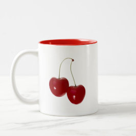 Taza Bicolor Pareja de cerezas