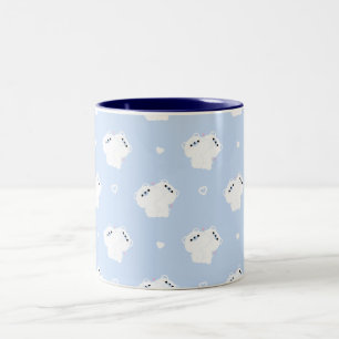 Taza Bicolor Pareja De Oso Polar Cuto