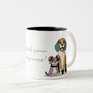 Taza Bicolor Pareja de perro