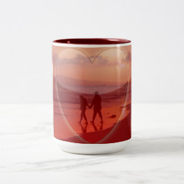 Taza Bicolor Pareja en Beach Valentine