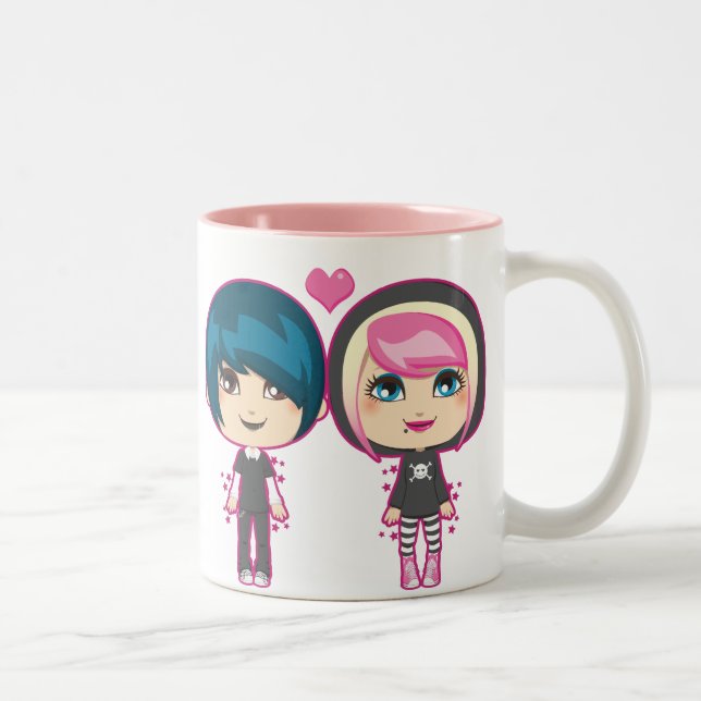 Taza Bicolor Pares de Emo (Derecha)