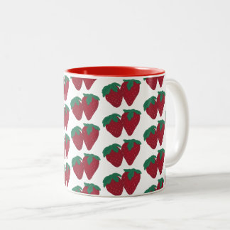 Taza Bicolor Pares de fresas Mugs de frutas