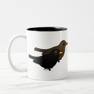 Taza Bicolor Pares del mirlo
