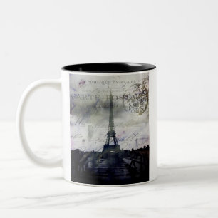 Taza Bicolor París texturizada en lavanda
