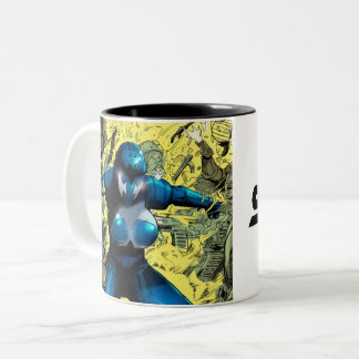 Taza Bicolor Paro de café del buscador V2