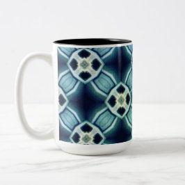 Taza Bicolor Paro de café negrita, gráfico, de diseño geométric
