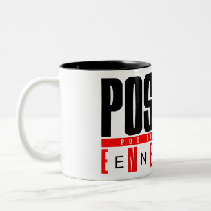Taza Bicolor paro de energía positivo