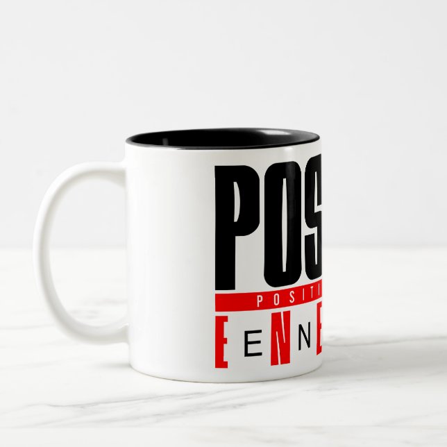 Taza Bicolor paro de energía positivo (Izquierda)