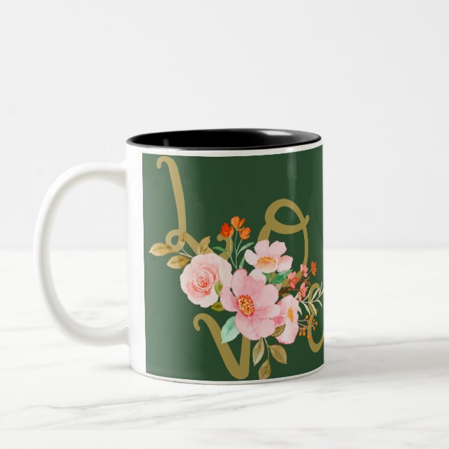 Taza Bicolor paro floral (Izquierda)
