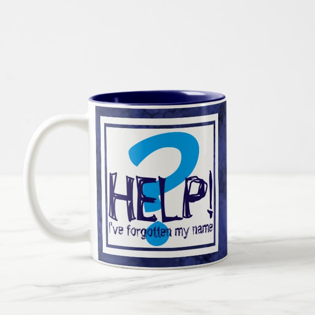 Taza Bicolor Parodia de monograma azul (Izquierda)