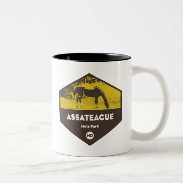 Taza Bicolor Parque estatal Assateague Maryland (Derecha)