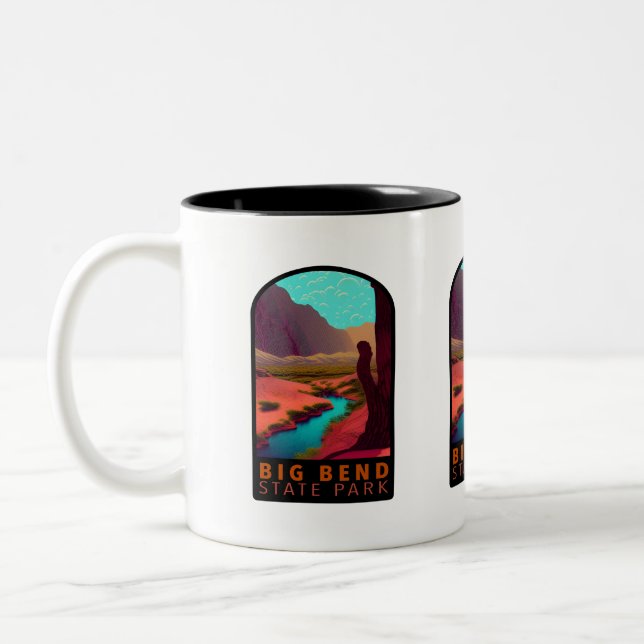 Taza Bicolor Parque estatal Big Bend Texas (Izquierda)