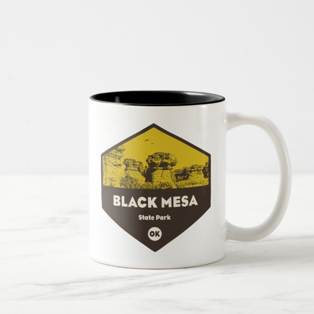 Taza Bicolor Parque estatal Black Mesa Oklahoma (Derecha)