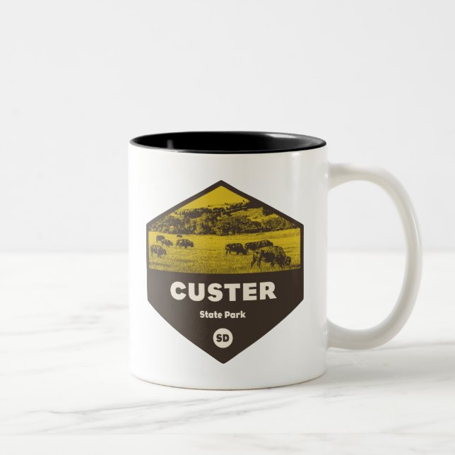 Taza Bicolor Parque estatal Custer Dakota del Sur (Derecha)