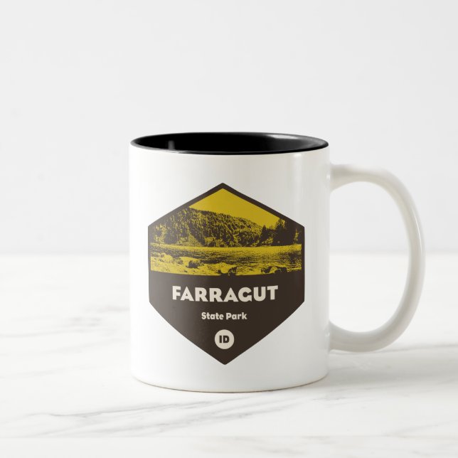 Taza Bicolor Parque Estatal Farragut Idaho (Derecha)