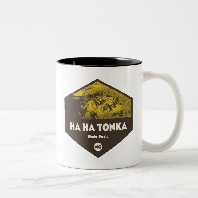 Taza Bicolor Parque estatal Ha Ha Tonka Missouri (Derecha)