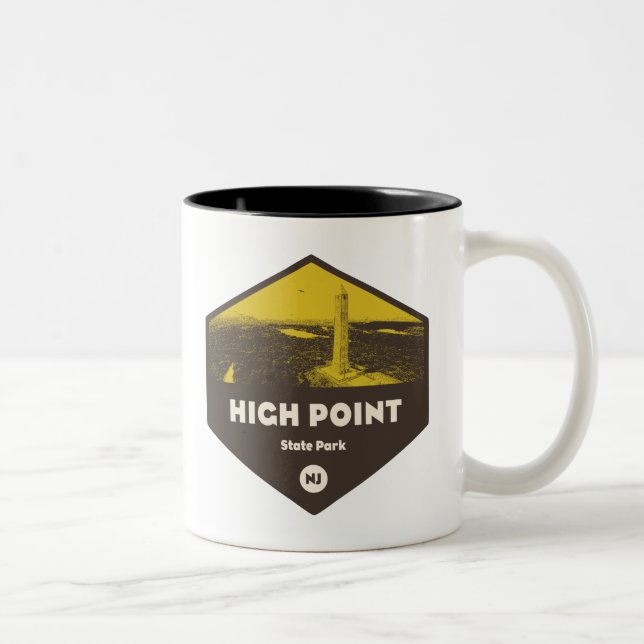 Taza Bicolor Parque estatal High Point New Jersey (Derecha)