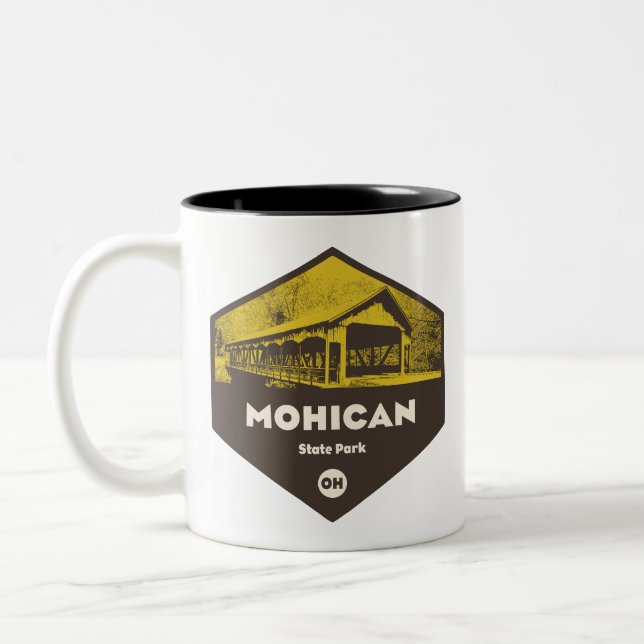Taza Bicolor Parque Estatal Mohican Ohio (Izquierda)