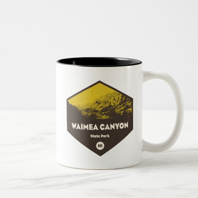 Taza Bicolor Parque estatal Waimea Canyon Hawaii (Derecha)