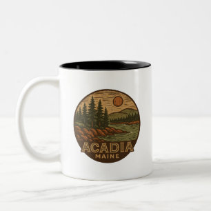 Taza Bicolor Parque nacional Acadia Ceramic Mug - Maine Souveni