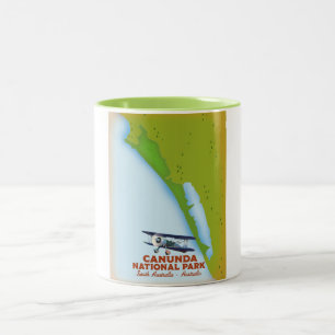 Taza Bicolor parque nacional Canunda mapa de Australia del Sur