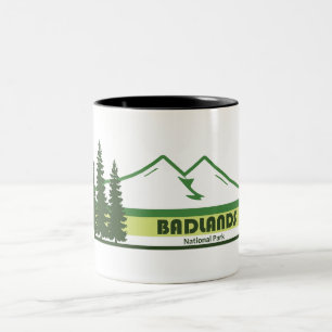 Taza Bicolor Parque nacional de Badlands Rayas verdes