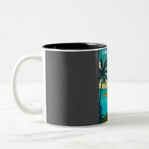 Taza Bicolor Parque nacional de las Islas Vírgenes Poster de Vi