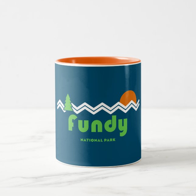 Taza Bicolor Parque nacional Fundy Retro (Centro)
