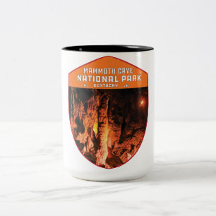 Taza Bicolor Parque Nacional Mammoth Cave Kentucky vintage retr